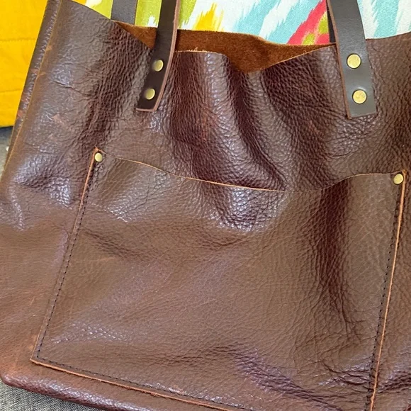 Portland Leather COLD BREW Brown Tote Bag USED - Picture 4 of 9